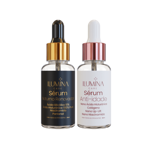 Kit Sérum Anti-idade + Sérum Noturno Renovador Kit Sérum Anti-idade + Sérum Noturno Renovador