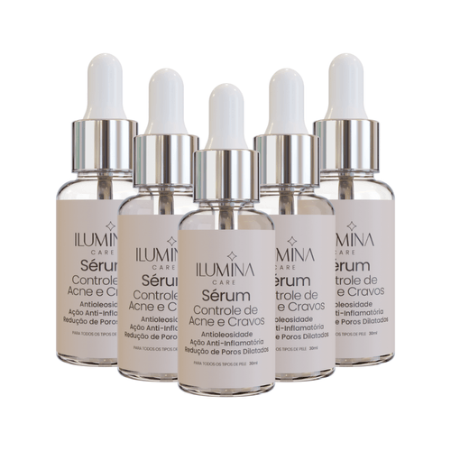 Kit 5 Sérum Antiacne Pele Oleosa Kit 5 Sérum Antiacne Pele Oleosa