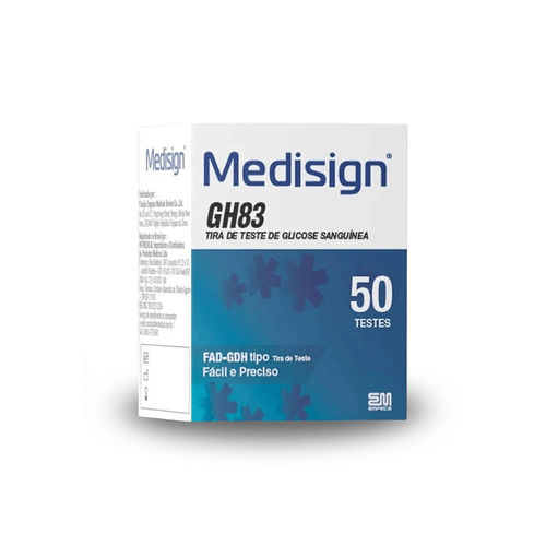 Tiras de Glicose Medisign GH83 Com 50 Unidades