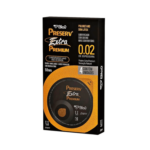 Preservativo Preserv Extra Premium 4 unidades