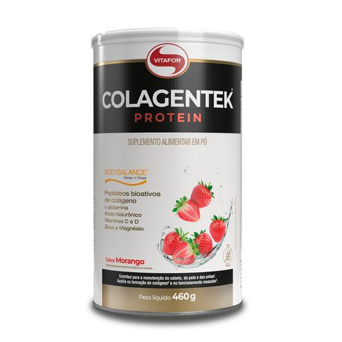 Colagentek Protein Vitafor Morango 460g Colagentek Protein Vitafor Morango 460g