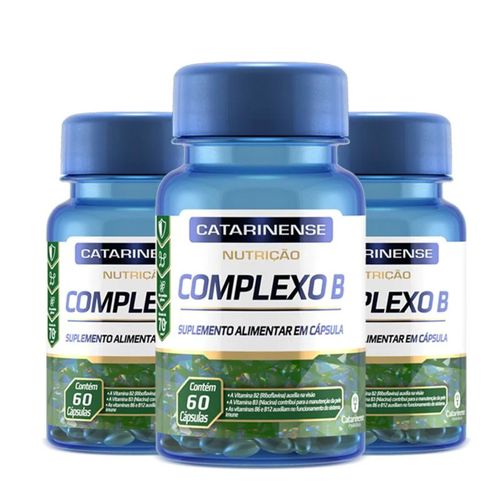 Kit 3 Complexo B Catarinense Pharma 60 Cápsulas Kit 3 Complexo B Catarinense Pharma 60 Cápsulas