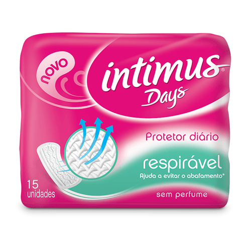 Protetor Diário Intimus Days S/P Respirável 15 Protetor Diário Intimus Days S/P Respirável 15