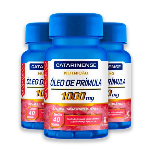 Kit 3 Óleo de Prímula Catarinense 40 Cápsulas Kit 3 Óleo de Prímula Catarinense 40 Cápsulas