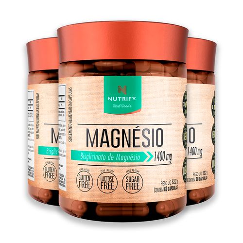 Kit 3 Magnésio Nutrify 60 Cápsulas Kit 3 Magnésio Nutrify 60 Cápsulas