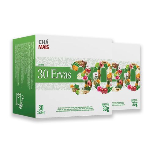 Kit 2 Chá Misto 30 Ervas Flores e Frutas CháMais 30 Sachês