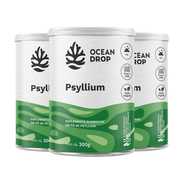 Kit 3 Psyllium Ocean Drop Vegano 300g