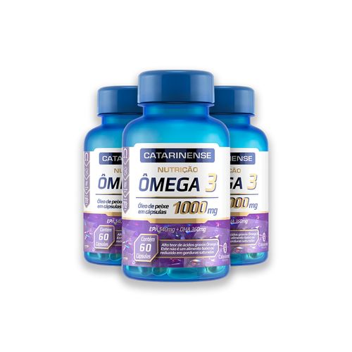 Kit 3 Ômega 3 1000mg Catarinense 60 Cápsulas Kit 3 Ômega 3 1000mg Catarinense 60 Cápsulas