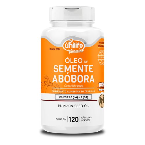 Óleo de Semente de Abóbora Unilife 120 Cápsulas
