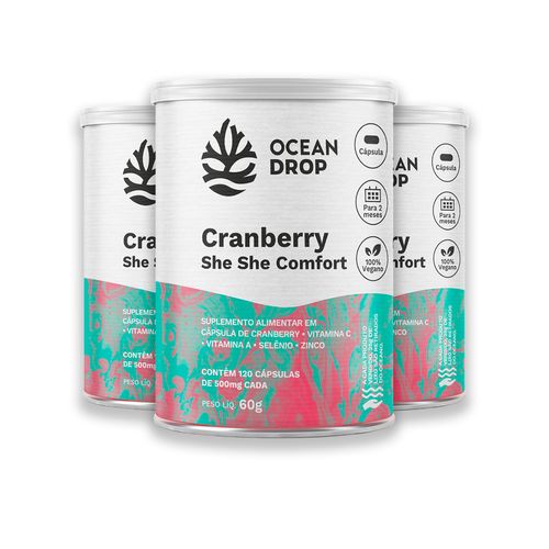 Kit 3 Cranberry Ocean Drop 120 Cápsulas