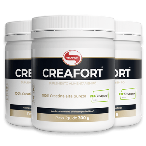 Kit 3 Creatina Creafort Vitafor pote 300g Kit 3 Creatina Creafort Vitafor pote 300g