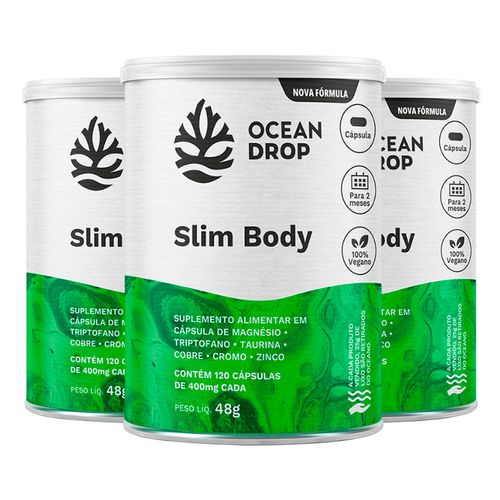 Kit 3 Slim Body Ocean Drop Vegano 120 Cápsulas
