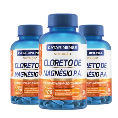 Kit 3 Cloreto de Magnésio P.A. Catarinense 100 comprimidos Kit 3 Cloreto de Magnésio P.A. Catarinense 100 comprimidos