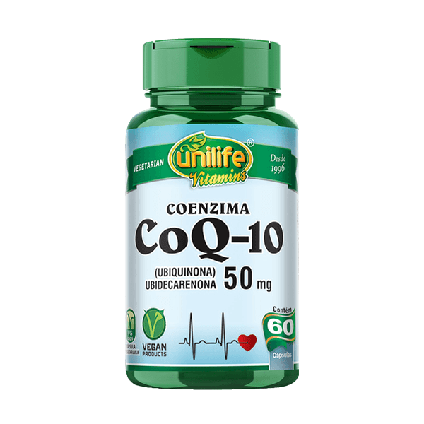 Coenzima CoQ-10 - 50mg Unilife 60 Capsulas Veganas