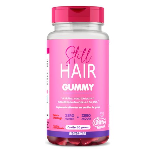 Gummy Hair Still Sabor Morango Unilife 30 gomas Gummy Hair Still Sabor Morango Unilife 30 gomas