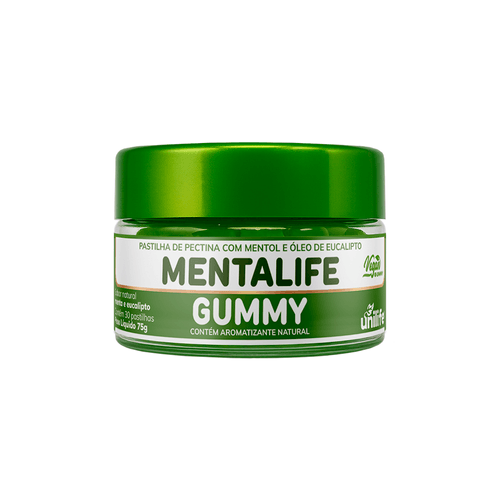Mentalife Gummy Unilfe Menta e Eucalipto 30 gomas