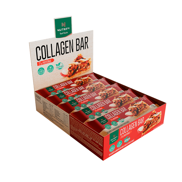 Collagen Bar Nutrify Barra de proteína Torta de Maça 10und