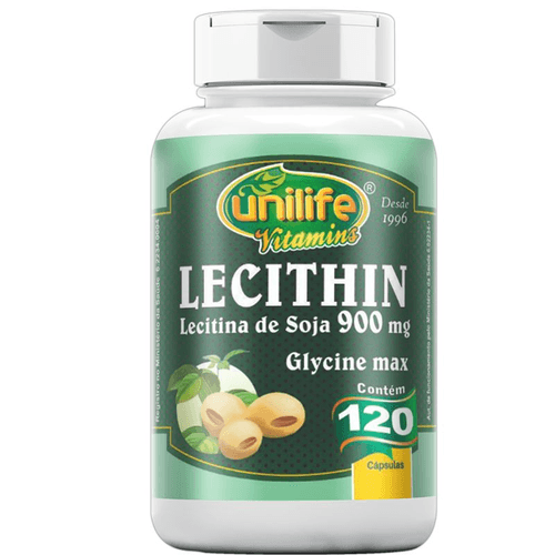 Lecitina de soja 900mg Unilife 120 cápsulas