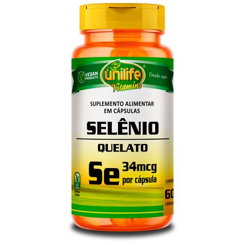 Selênio Quelato Unilife 60 Cápsulas