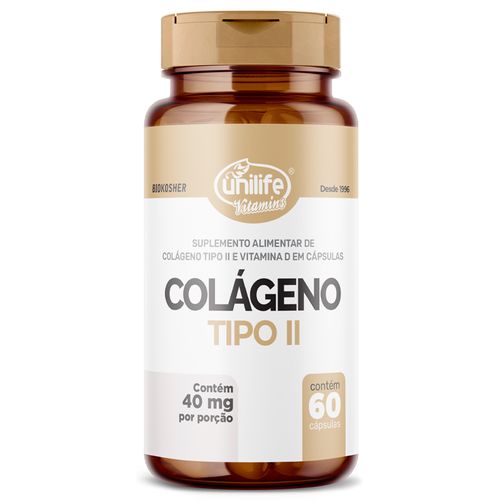Colágeno Tipo II com Vitamina D Unilife 60 cápsulas Colágeno Tipo II com Vitamina D Unilife 60 cápsulas