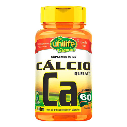 Cálcio Quelato CA 60 cápsulas Unilife Cálcio Quelato CA 60 cápsulas Unilife