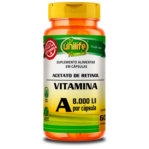 Vitamina A Retinol Unilife 60 Cápsulas