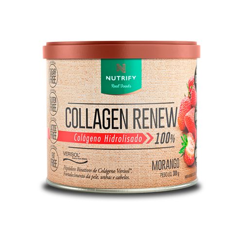 Collagen Renew Colágeno Hidrolisado Morango Nutrify 300g Collagen Renew Colágeno Hidrolisado Morango Nutrify 300g