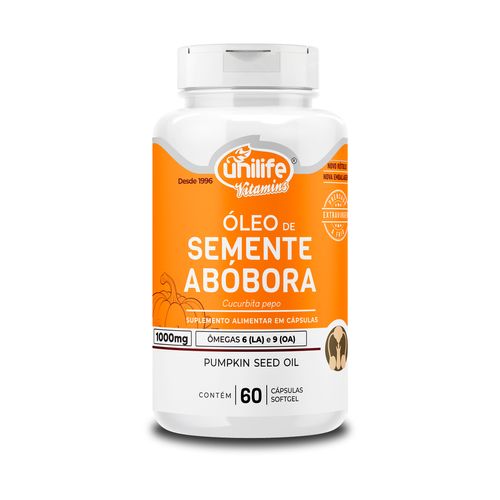 Óleo de Semente de Abóbora Unilife 60 Cápsulas
