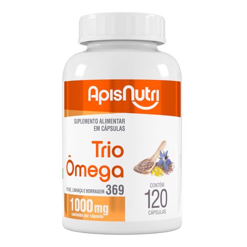 Trio Omega 3, 6 e 9 Apisnutri 1000mg 120 cápsulas Trio Omega 3, 6 e 9 Apisnutri 1000mg 120 cápsulas