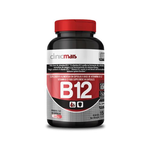 Vitamina B12 500mg ClinicMais 30 Cápsulas Vitamina B12 500mg ClinicMais 30 Cápsulas