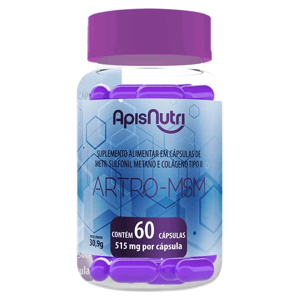 Artro MSM Metil Sulfonil + Colágeno tipo 2 Apisnutri 60 cápsulas