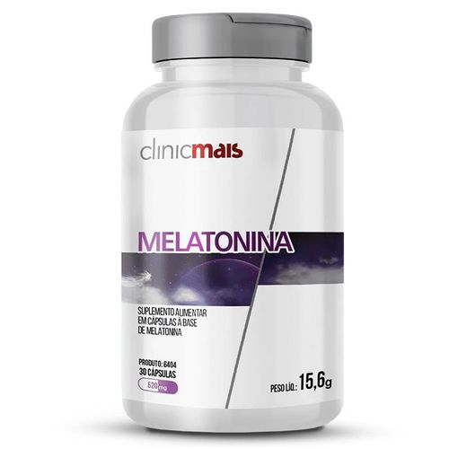 Melatonina ClinicMais 520mg 30 Cápsulas Melatonina ClinicMais 520mg 30 Cápsulas