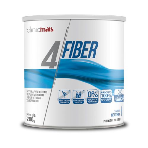 4 Fiber Fibras Solúveis ClinicMais 200g Neutro 4 Fiber Fibras Solúveis ClinicMais 200g Neutro
