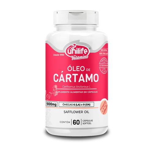 Óleo de Cártamo Unilife 60 Cápsulas 1000mg Óleo de Cártamo Unilife 60 Cápsulas 1000mg
