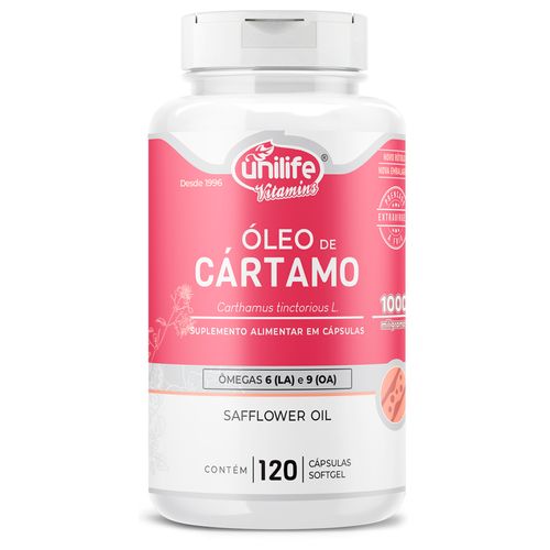 Óleo de Cartamo 1000mg com 120 cápsulas Unilife