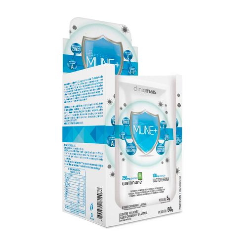 Mune + ClinicMais Wellmune Cranberry Laranja 10 Sachês