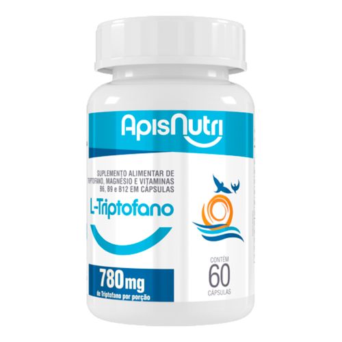 L-Triptofano Apisnutri 780mg 60 Cápsulas L-Triptofano Apisnutri 780mg 60 Cápsulas