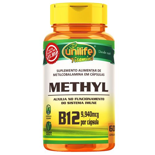 Vitamina B12 Methyl Unilife 60 cápsulas