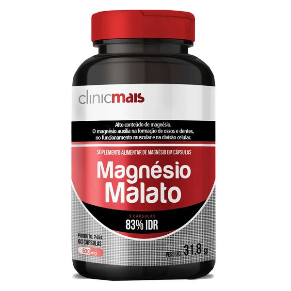 Magnésio Malato ClinicMais 60 Capsulas