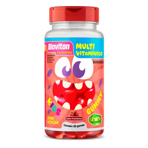 Gummy Kids Multivitamínico Unilife 30 gomas Framboesa