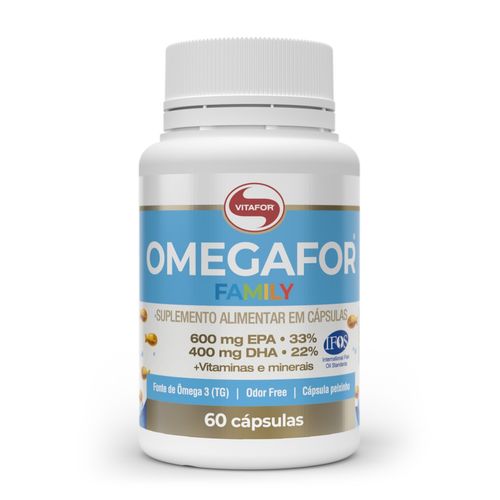 Ômegafor Family Ômega 3 Vitafor 60 cápsulas