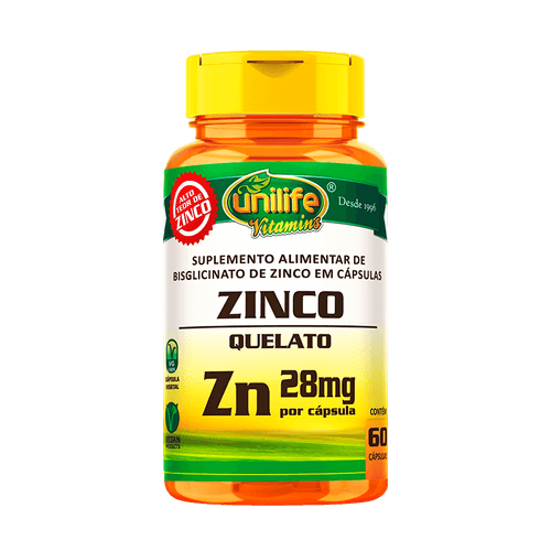 Zinco Quelato 60 cápsulas Unilife