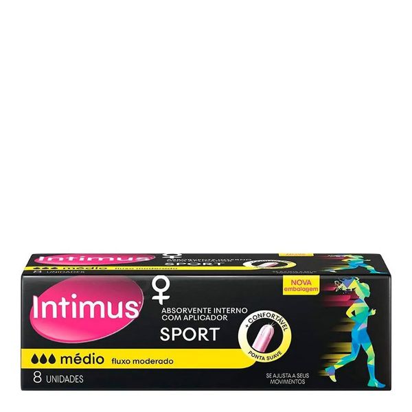 Absorvente Interno Intimus com Aplicador Médio 8 Unidades
