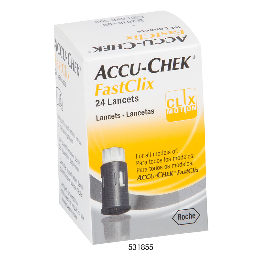 Lancetas AccuCheck FastClick Roche 24 Unidades Drogaria Sao Paulo