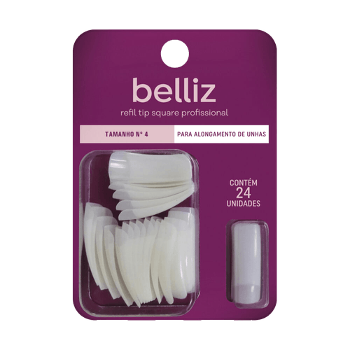 Unhas Belliz Refil Tip Square Tam. 4