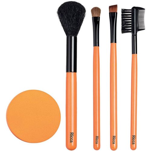 Conjunto Ricca de Pinceis de Maquiagem e Esponja