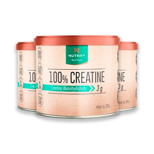 Kit 3 Creatina 100% Nutrify 300g