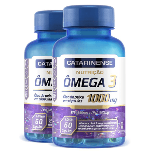 Kit 2 Ômega 3 EPA 540mg DHA 360mg Catarinense 60 cápsulas Kit 2 Ômega 3 EPA 540mg DHA 360mg Catarinense 60 cápsulas