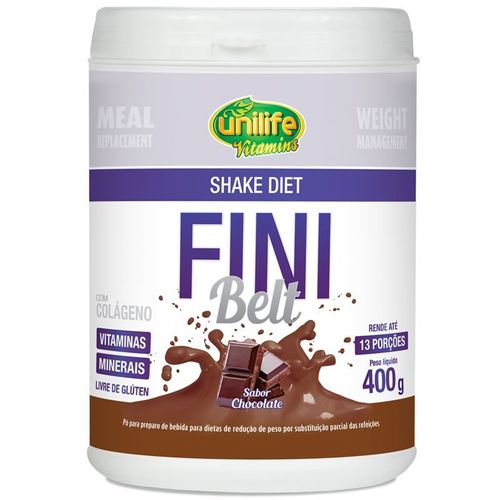 Shake Diet com Colágeno Fini Belt Unilife 400g Chocolate Shake Diet com Colágeno Fini Belt Unilife 400g Chocolate