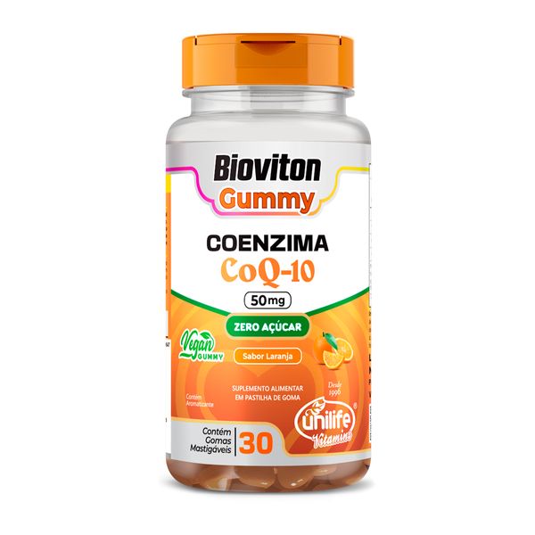 Gummy Coenzima Q10 Unilife 30 gomas Laranja